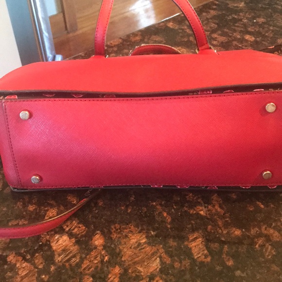 Kate Spade red purse with floral trim - Picture 6 of 6
